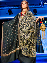Tilla Embroidery Jaal Pashmina Wool Shawl - The Pashm